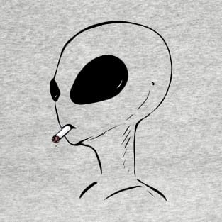 smoking alien T-Shirt